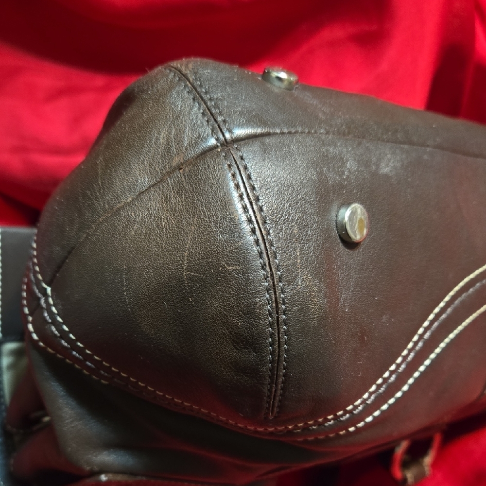 Coach Dark Brown Leather Handbag - Picture 5 of 16